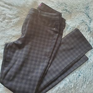 Gray/plaid straight leg office pants SZ 8